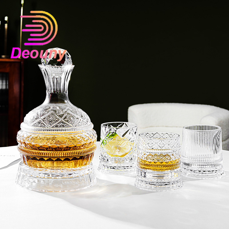Wine Beer Glass Set - DEOUNY European Star Diamond Rotating Wine