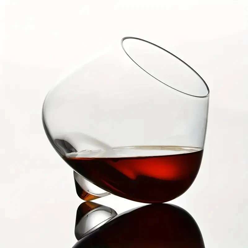 Wine Beer Glass Set - Whisky Glasses Belly Beer Rotating Glass