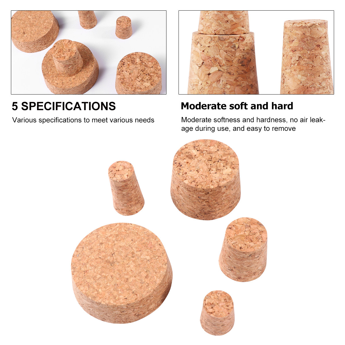 Wine Beer Glass Set - 25Pcs Cork Wine Stoppers Set Food