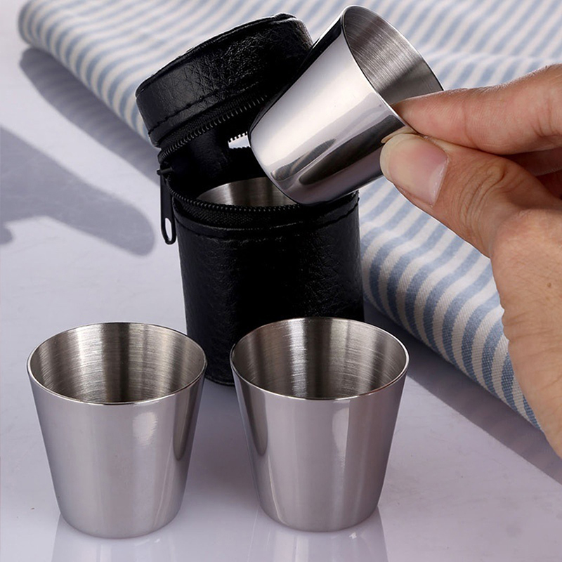 4/6Pcs Stainless Steel Cups Mi - Wine Beer Glass Set review and price