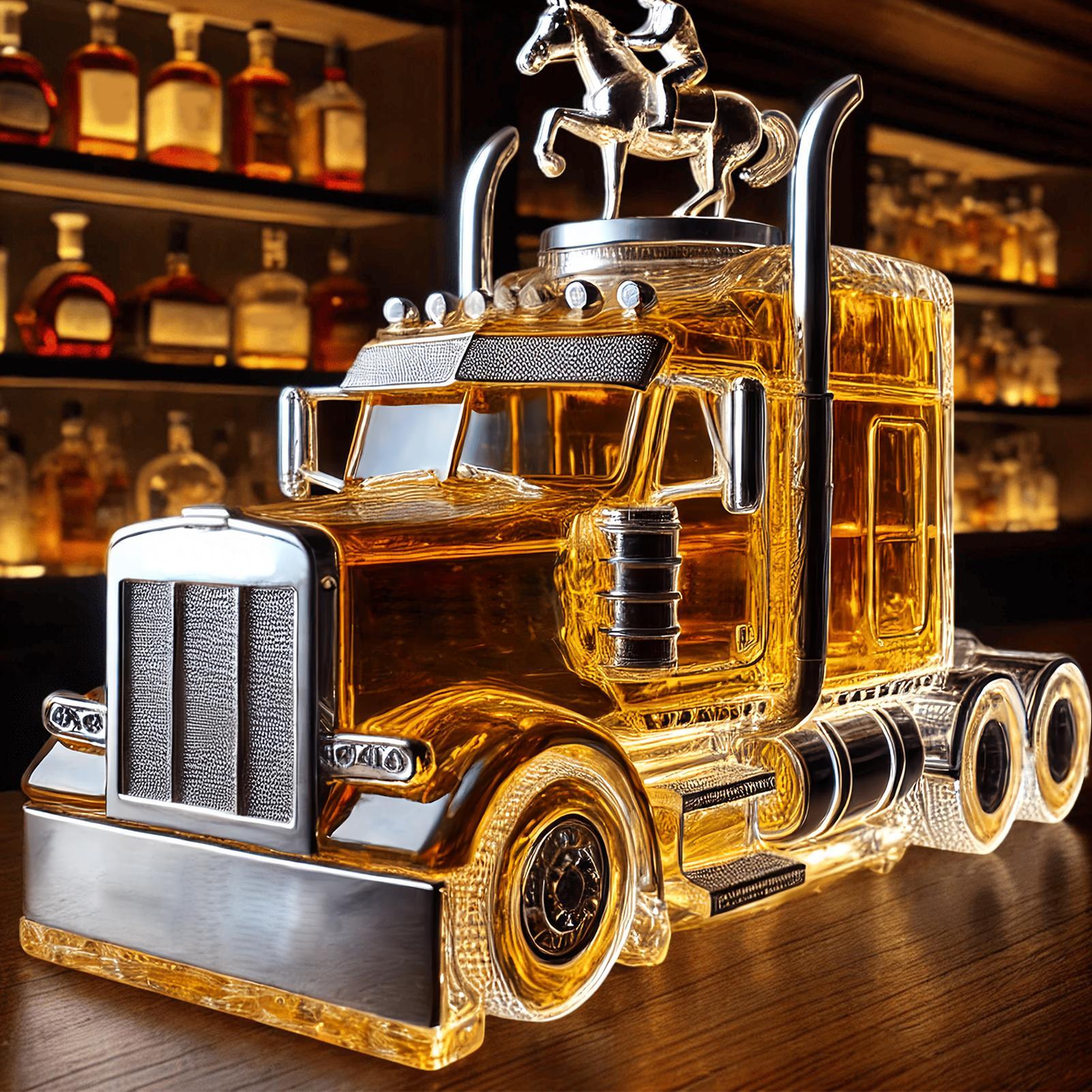 Car Glass Wine Bottle Half Tru - Wine Beer Truck review and price