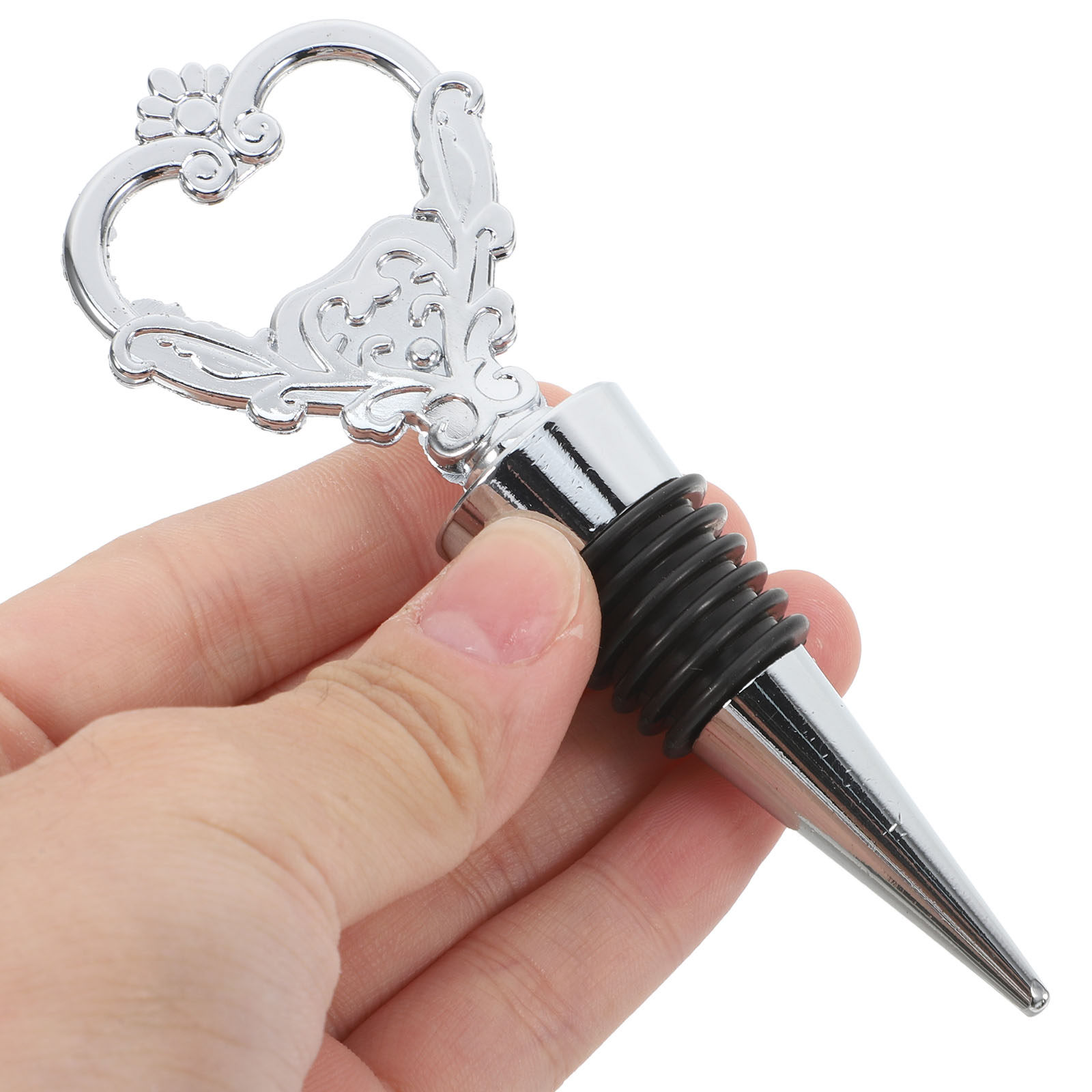 4Pcs Heart Shape Wine Stopper  - Wine Beer Glass Set review and price