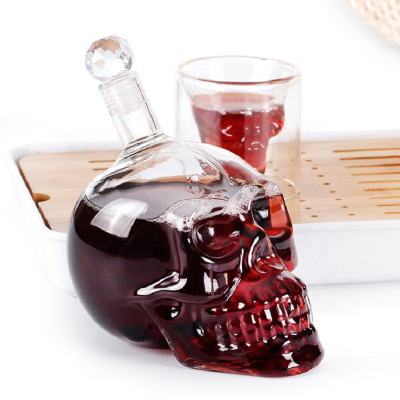 Creative Skull Head Decanter C - Wine Beer Glass Set review and price
